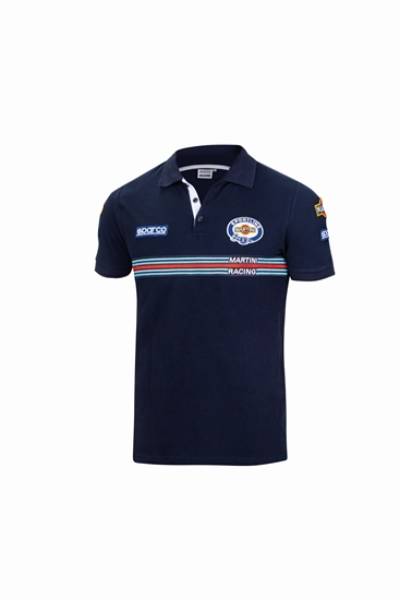 SPARCO - SPARCO 01275MRBM1S Sparco Polo Replica Martini-Racing Small Navy