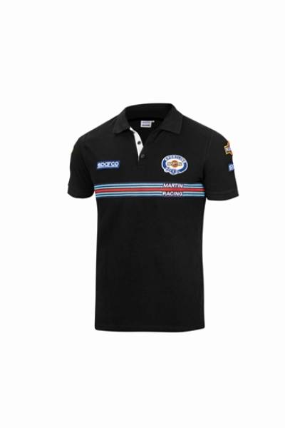 SPARCO - SPARCO 01275MRNR0XS Sparco Polo Replica Martini-Racing XS Black