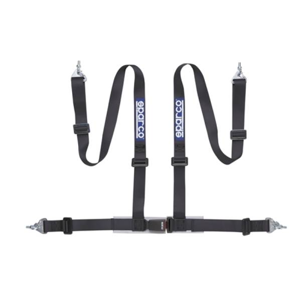 SPARCO - SPARCO 04604BM1NR Sparco Belt 2 Inch Black 4Pt Snap-In