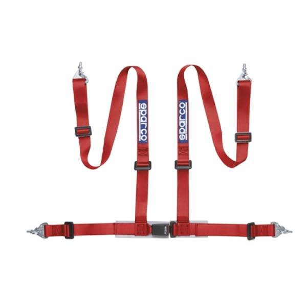 SPARCO - SPARCO 04604BM1RS Sparco Belt 2 Inch Red 4Pt Snap-In