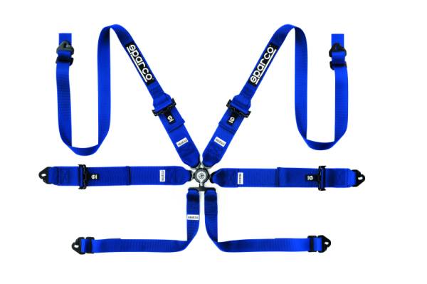 SPARCO - SPARCO 04818RH1AZ Sparco BELT 6 PNT 3 to 2in HANS STEEL