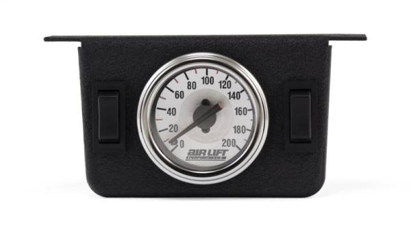 Air Lift - Air Lift 26157 Air Lift Dual Needle Gauge Panel With Two Switches- 200 PSI