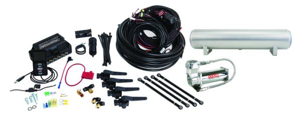 Air Lift - Air Lift 27697 Air Lift Performance 3H (3/8 Air Line 4 Gal 5-Port Raw Aluminum Tank VIAIR 444C Comp)