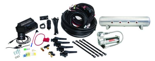Air Lift - Air Lift 27699 Air Lift Performance 3H (3/8 Air Line 4 Gal 7-Port Raw Aluminum Tank VIAIR 444C Comp)