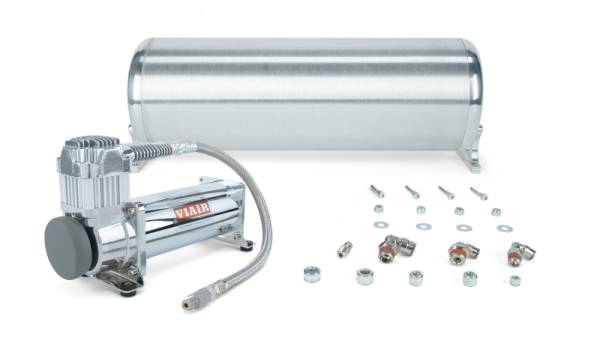 Air Lift - Air Lift 27762 Air Lift 18in FLO Tank w/ Viair 444c Compressor (Incl. Fittings & Tank Mounting Hardware)