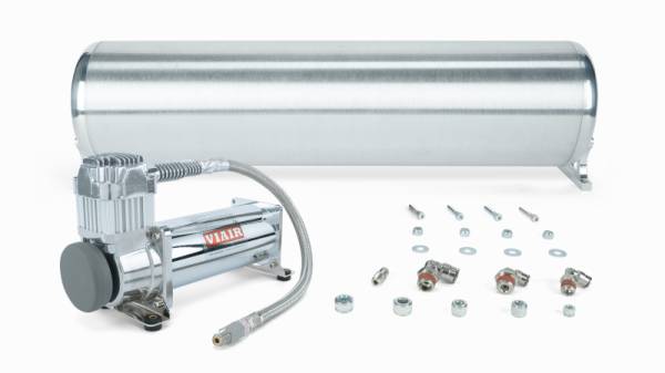 Air Lift - Air Lift 27763 Air Lift 24in FLO Tank w/ Viair 444c Compressor (Incl. Fittings & Tank Mounting Hardware)