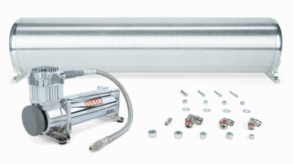 Air Lift - Air Lift 27764 Air Lift 28in FLO Tank w/ Viair 444c Compressor (Incl. Fittings & Tank Mounting Hardware)