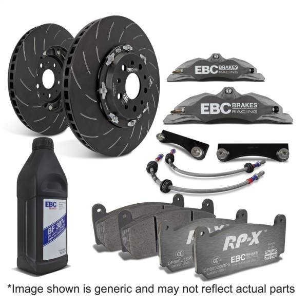 EBC - EBC Brakes BBK022R-1F EBC Racing 2006 BMW 1-Series Supercup Anodized Apollo-4 Calipers 330mm Rotors Front Big Brake Kit