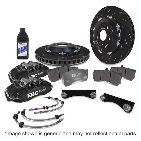 EBC - EBC Brakes BBK041BLK-1 EBC Racing 12-21 BMW M240i F22 3.0T Black Apollo-6 Calipers 355mm Rotors Front Big Brake Kit