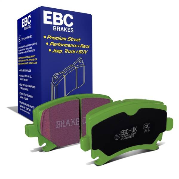 EBC - EBC Brakes DP21518 EBC 06-13 Audi A3 2.0 Turbo (Girling rear caliper) Greenstuff Rear Brake Pads - Fits select 2005-2019 Volkswagen, Audi applications