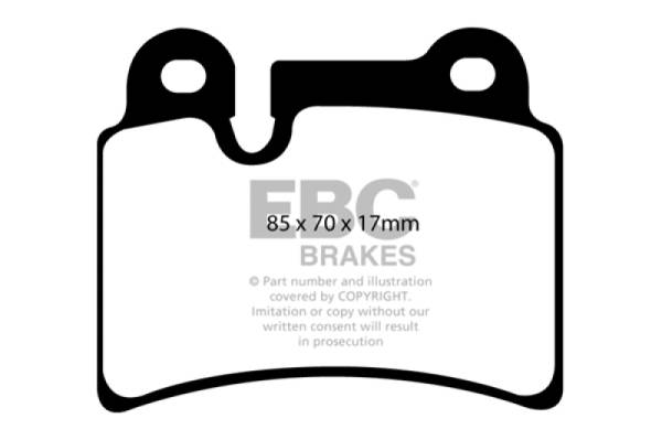 EBC - EBC Brakes DP31944C EBC 06-09 Volkswagen Touareg 3.6 (2 pin holes at top of backplate) Redstuff Rear Brake Pads