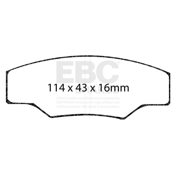 EBC - EBC Brakes DP4003R EBC Brakes Yellowstuff Performance Brake Pads