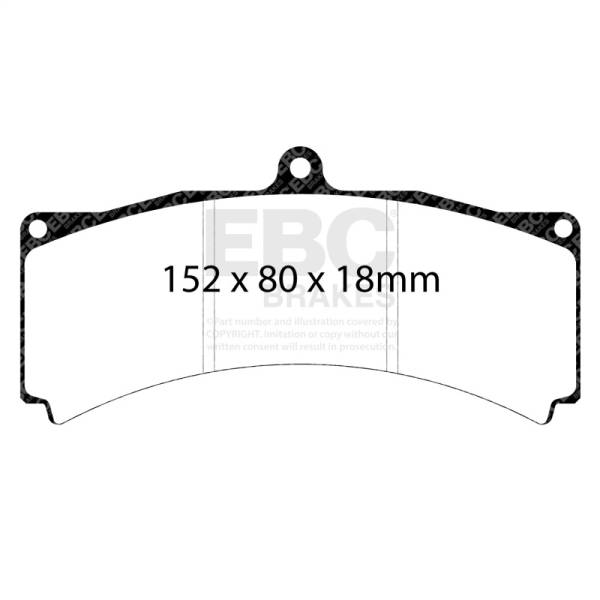EBC - EBC Brakes DP4012R EBC Brakes Yellowstuff Performance Brake Pads