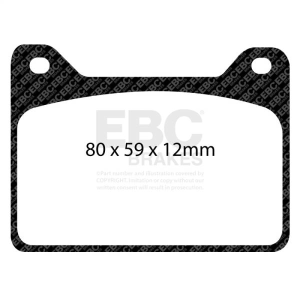 EBC - EBC Brakes DP4057R EBC Brakes Yellowstuff Performance Brake Pads