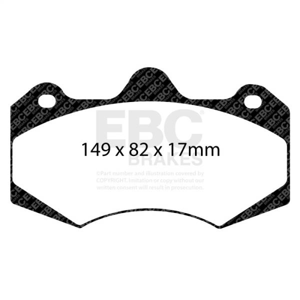 EBC - EBC Brakes DP4062R EBC AP Racing Caliper CP7040 Yellowstuff Brake Pads - Fits 2012-2021 McLaren 570S, MP4-12C, 570GT