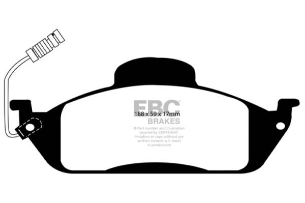 EBC - EBC Brakes DP41232R EBC 98 Mercedes-Benz M-Class (ML) ML320 3.2 Yellowstuff Front Brake Pads