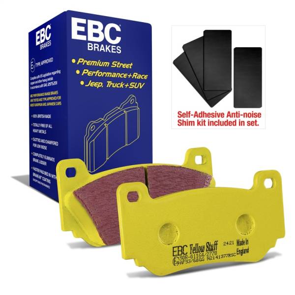 EBC - EBC Brakes DP41377R EBC 08-11 Lotus Exige 1.8 Supercharged (240) Yellowstuff Front Brake Pads - Fits 2008-2011 Lotus Exige