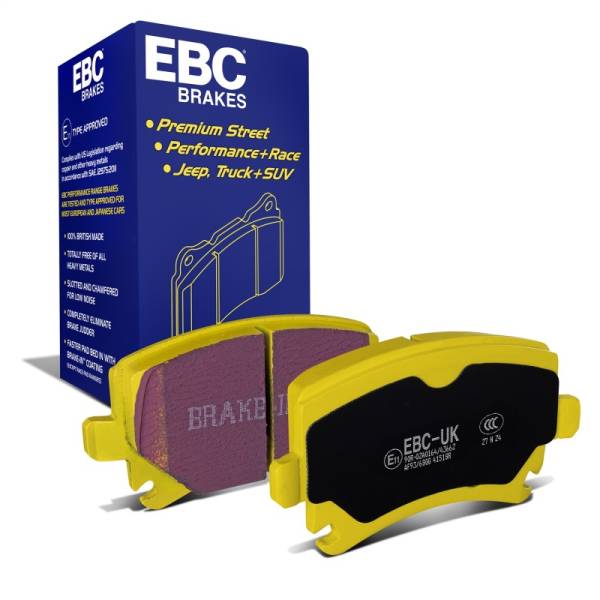 EBC - EBC Brakes DP41518R EBC 06-13 Audi A3 2.0 Turbo (Girling rear caliper) Yellowstuff Rear Brake Pads - Fits select 2005-2018 Volkswagen, Audi applications