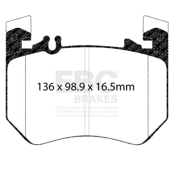 EBC - EBC Brakes DP42490R EBC 2021+ Mercedes-Benz S580 Maybach (W223) 4.0TT Yellowstuff Front Brake Pads - Fits 2021-2023 Mercedes-Benz Maybach S580, C43 AMG