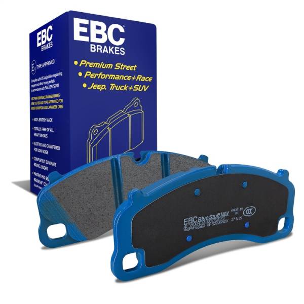 EBC - EBC Brakes DP52206NDX EBC 13-15 Porsche 911 (991) GT3 3.8L (Cast Iron Rotor Only) Bluestuff Front Brake Pads - Fits 2013-2023 Porsche 911, 718 Cayman, 718 Boxster