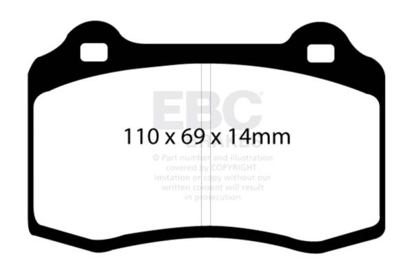 EBC - EBC Brakes DP81140.14SR21 EBC Racing 04-08 Ferrari 430 4.3L SR-21 Sintered Race Front Brake Pads