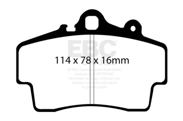 EBC - EBC Brakes DP81207RP1 EBC Racing 97-09 Porsche Boxster (986/987 w/Cast Iron Discs) RP-1 Race Front Brake Pads
