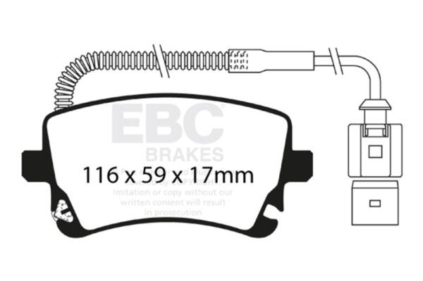 EBC - EBC Brakes DP81470RPX EBC Racing 06-09 Audi RS4 4.2L (Cast Iron Rotors) RP-X Rear Brake Pads