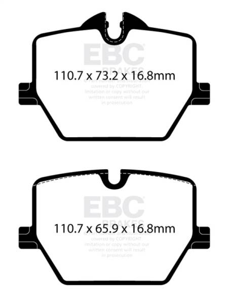 EBC - EBC Brakes DP82415RPX EBC Racing 2020+ Toyota GR Supra 2.0T/3.0T (w/13.6in Rear Rotor) RP-X Race Rear Brake Pads