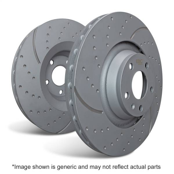 EBC - EBC Brakes GD7832 EBC 2017+ Tesla Model 3 Electric RWD GD Sport Rear Rotors - Fits 2017-2023 Tesla 3
