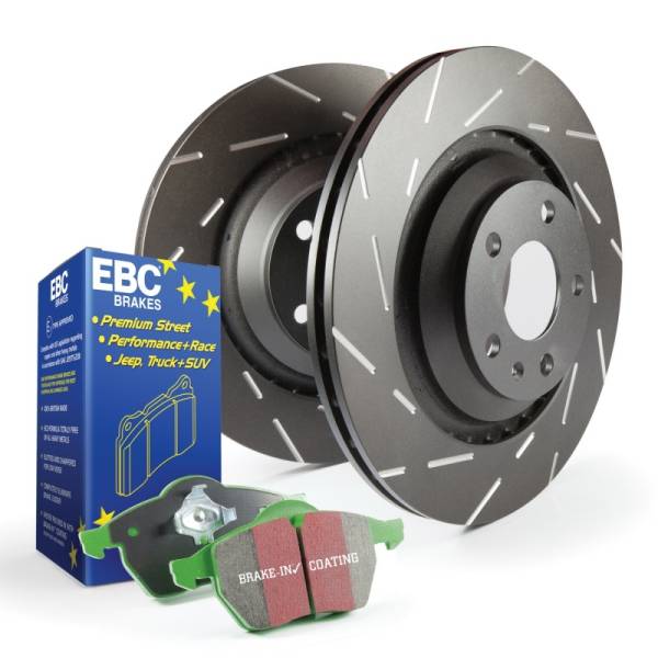 EBC - EBC Brakes S2KF1117 Stage 2 Kits Greentuff 2000 and USR Rotors