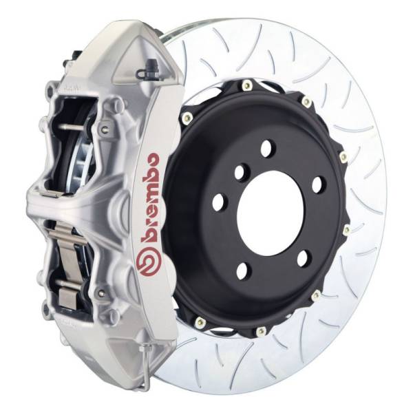 Brembo - Brembo 1M3.9030A3 Brembo 05-14 Mustang GT Excl non-ABS Equipped Fr GT BBK 6Pist Cast 380x32 2pc Rtr Slot Type3-Silver