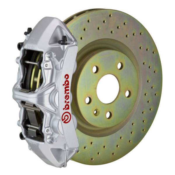 Brembo - Brembo 1M5.8001A1 Brembo 05-14 Mustang GT Excl non-ABS Equipped Fr GT BBK 6Pist Cast 355x32 1pc Rtr Slot Type1-Black