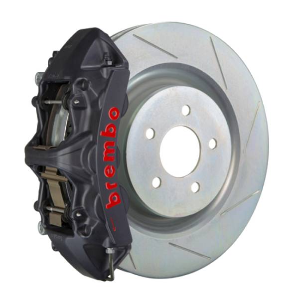 Brembo - Brembo 1M5.8001AS Brembo 05-14 Mustang GT Excl non-ABS Fr GTS BBK 6Pis Cast 355x32 1pc Rotor Slotted Type1-Black HA