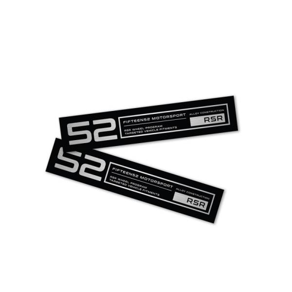 fifteen52 - fifteen52 52-RSR-LIPDECAL-BLACK-SET fifteen52 Holeshot RSR Wheel Lip Decal Set of Four - Black