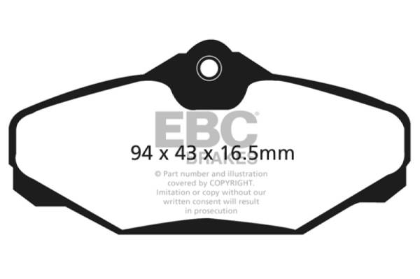 EBC - EBC Brakes UD610 EBC 94-00 Ford Taurus 3.0 Ultimax2 Rear Brake Pads