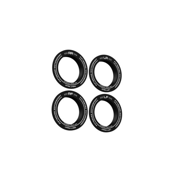 fifteen52 - fifteen52 52-RSRRING-BLACK-CD-SET fifteen52 Holeshot RSR Center Ring - Corner Designation Set of Four - Black