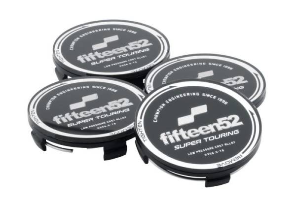 fifteen52 - fifteen52 52-ST-CAP-BLACK-SET fifteen52 Super Touring (Chicane/Podium) Center Cap Set of Four - Black/Chrome
