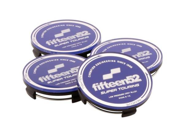 fifteen52 - fifteen52 52-ST-CAP-BLUE-SET fifteen52 Super Touring (Chicane/Podium) Center Cap Set of Four - Blue/Chrome
