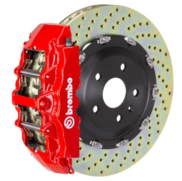 Brembo - Brembo 1N1.9010A2 Brembo 03-10 Viper SRT-10 Front GT BBK 6 Piston Cast 380x34 2pc Rotor Drilled-Red