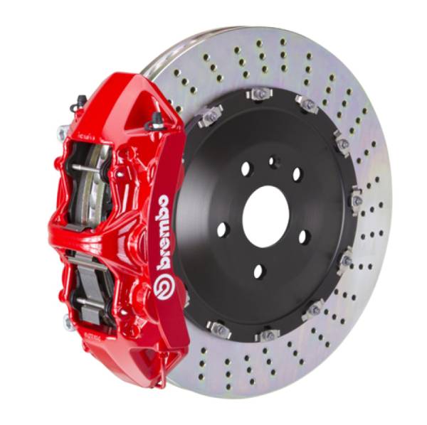 Brembo - Brembo 1N1.9546A2 Brembo 16-22 GLC-Class (X253/C253) Front GT BBK 6 Piston Cast 405x34 2pc Rotor Drilled-Red