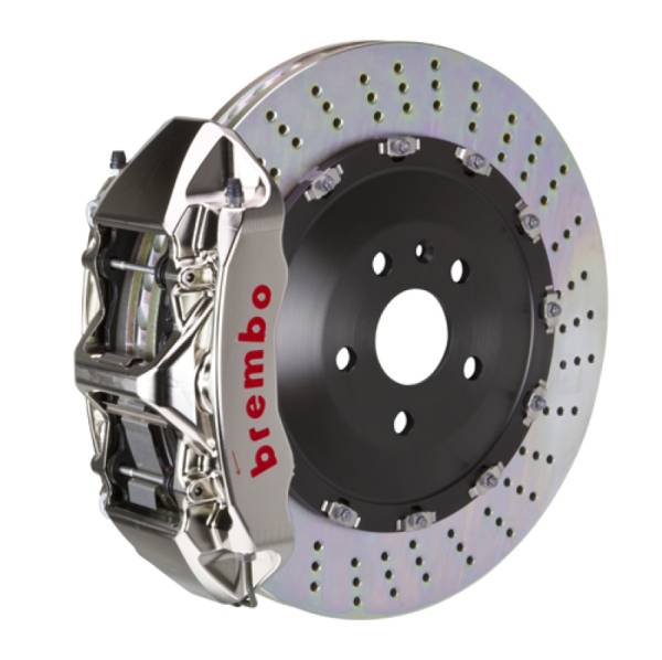 Brembo - Brembo 1N1.9546AR Brembo 16-22 GLC-Class Front GTR BBK 6 Piston Billet 405x34 2pc Rotor Drilled- Nickel