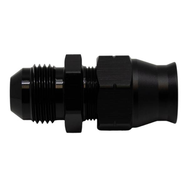 DeatschWerks - DeatschWerks 6-02-0111-B DeatschWerks 8AN Male Flare to 1/2in Hardline Compression Adapter - Anodized Matte Black