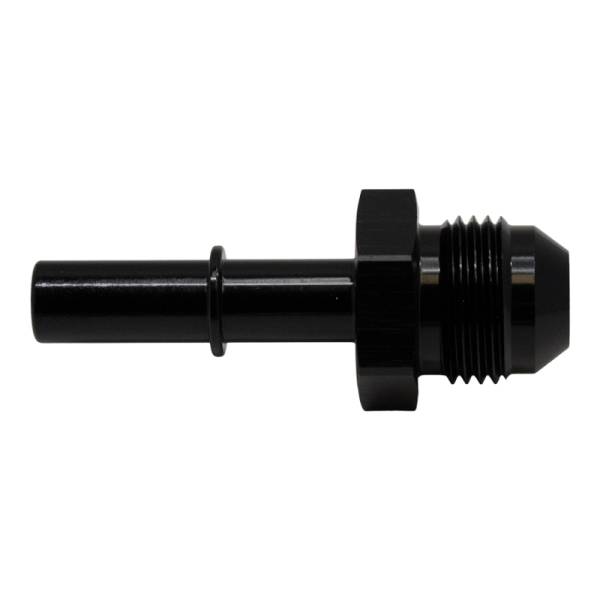 DeatschWerks - DeatschWerks 6-02-0113-B DeatschWerks 8AN Male Flare to 3/8in Male EFI Quick Connect Adapter - Anodized Matte Black