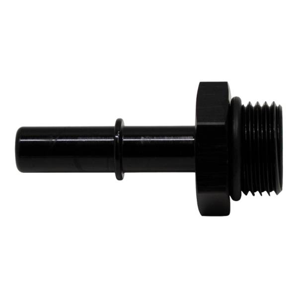 DeatschWerks - DeatschWerks 6-02-0115-B DeatschWerks 8AN ORB Male to 3/8in Male EFI Quick Connect Adapter - Anodized Matte Black