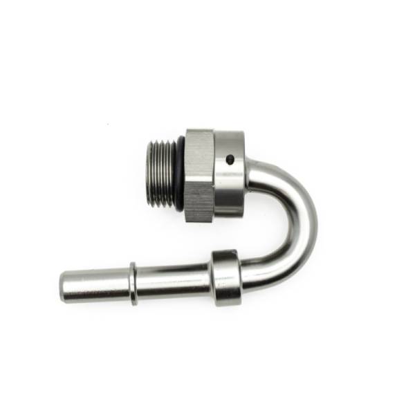 DeatschWerks - DeatschWerks 6-02-0116 DeatschWerks 8AN ORB Male to 3/8IN Male EFI Quick Connect Adapter 180 Deg.