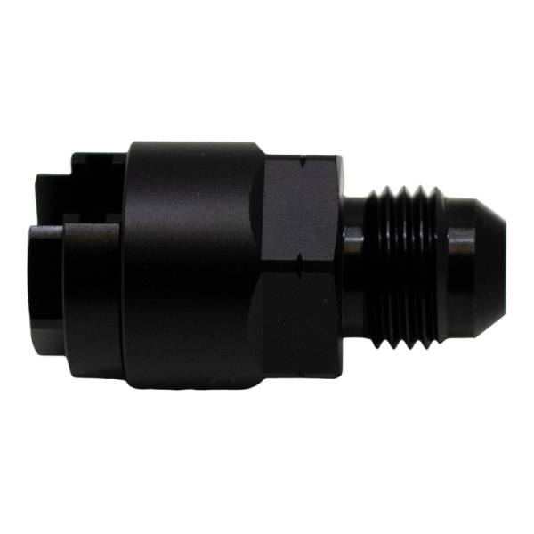 DeatschWerks - DeatschWerks 6-02-0120-B DeatschWerks 6AN Male Flare to 1/4in Female EFI Quick Connect Adapter - Anodized Matte Black