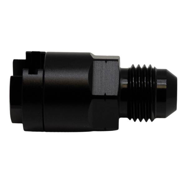 DeatschWerks - DeatschWerks 6-02-0121-B DeatschWerks 6AN Male Flare to 5/16in Female EFI Quick Connect Adapter - Anodized Matte Black