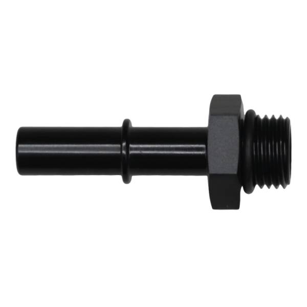 DeatschWerks - DeatschWerks 6-02-0122-B DeatschWerks 6AN ORB Male to 3/8in Male EFI Quick Connect Adapter - Anodized Matte Black