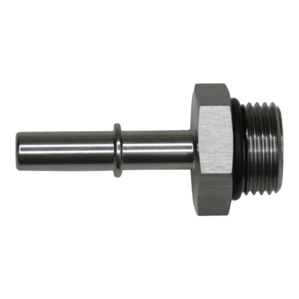 DeatschWerks - DeatschWerks 6-02-0123 DeatschWerks 8AN ORB Male to 5/16in Male EFI Quick Connect Adapter - Anodized DW Titanium