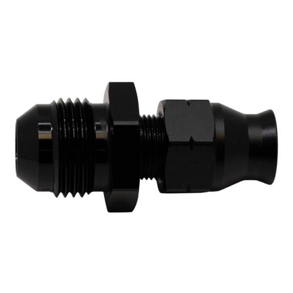DeatschWerks - DeatschWerks 6-02-0129-B DeatschWerks 8AN Male Flare to 5/16in Hardline Compression Adapter - Anodized Matte Black
